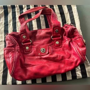 MARC JACOBS HANDBAG SOFT LEATHER RED Orig $ 450